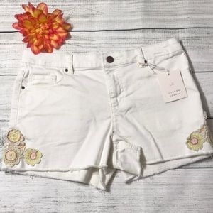 Lauren Conrad White Cutoff Denim Shorts Size 16